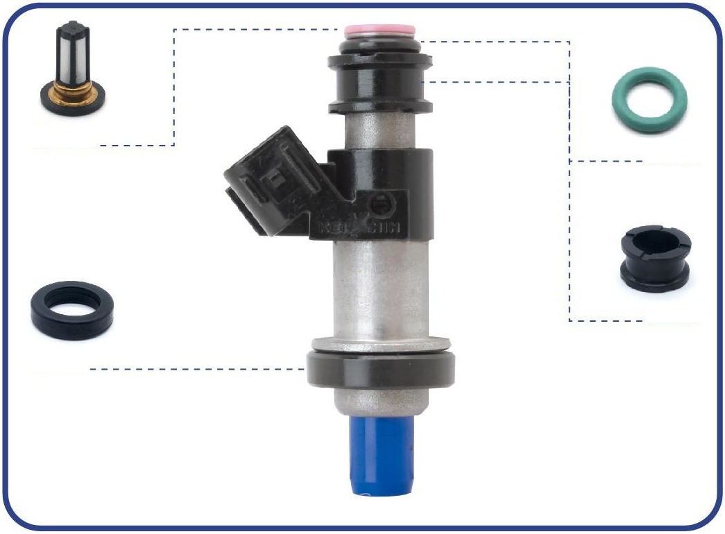 Fuel Injector Repair Kit — 115-130 HP 4-Stroke Outboard — OE 16406-ZW5-000