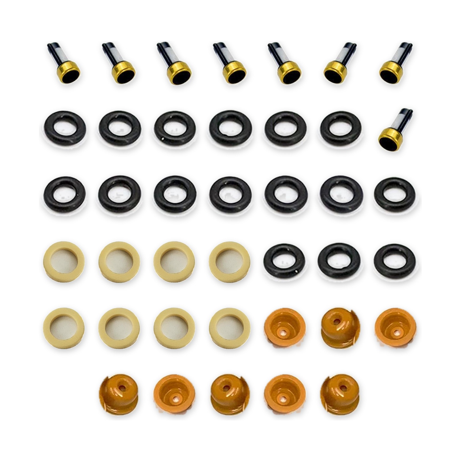 Fits Ford 4.6L / 5.4L 2V V8 kit: 16 FKM O-rings
