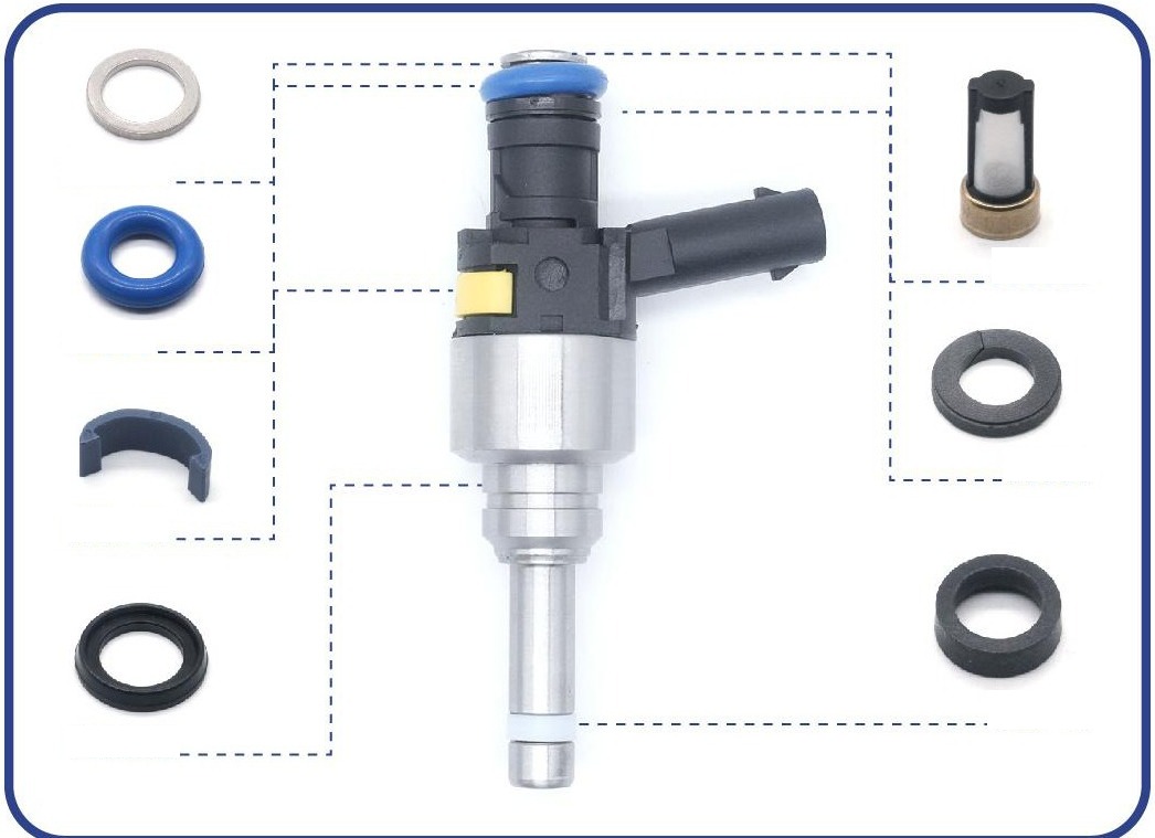 Fuel Injector Repair Kit — M271 1.8L Turbo 2012-2015 — OE A2710781123 / A2710780823