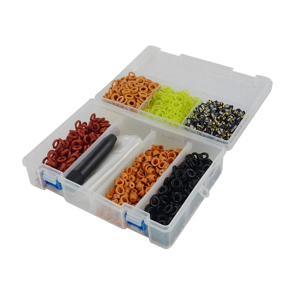 Fits EV1 / EV6 / EV14 · 200-injector tray + tool injector rebuild kit parts