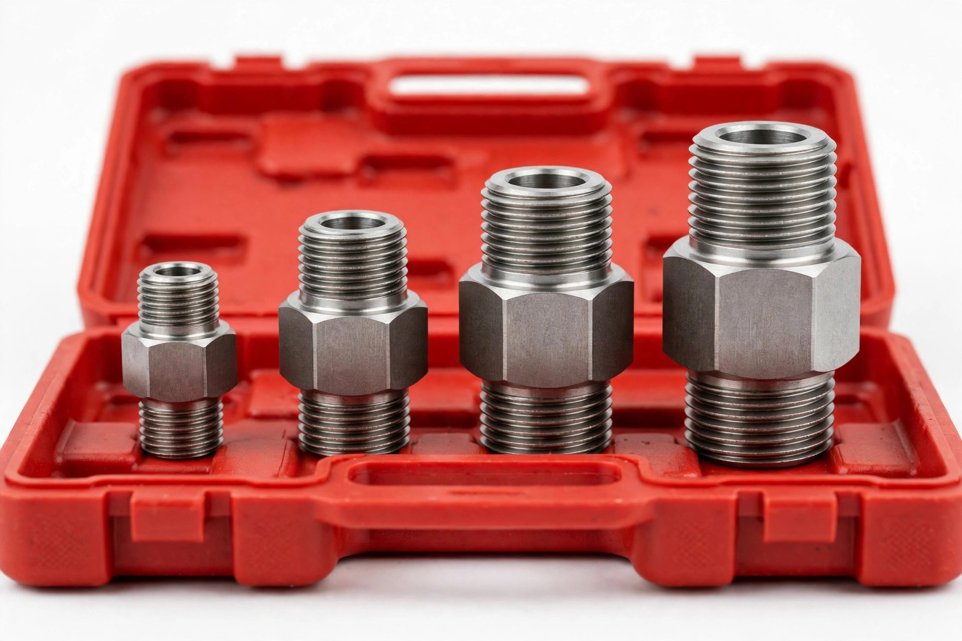 Four threaded adapters